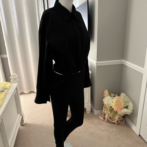 Gianni bini- size M Black crop top with elastic waist - Picture 7 of 9